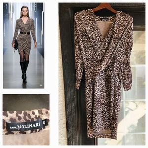 Anna Molinari Leopard Print Wrap Dress